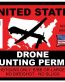 DRONE HUNTING PERMIT STICKER 2