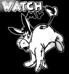 Eeyore Watch My Butt Decal Sticker