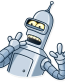 futurama tv show cartoon bender sticker 4