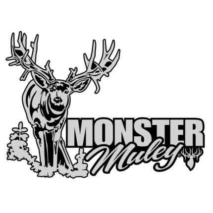 GRAY BLACK WHITE Monster Muley Decal