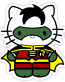 Kitty Kat Robin Vinyl Sticker