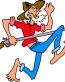 Hillbilly CARTOON MAN WITH RIFLE STICKER