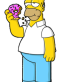 Homer Simpson eating donut sticker