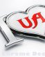 I Love UA Ukraine Chrome Car Badge