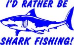 id rather be shark fishing die cut vinyl decal