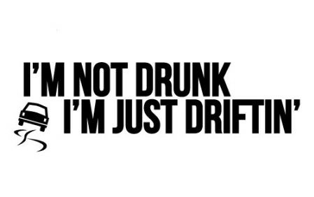 Im just drifting funny auto decal