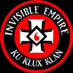 INVISIBLE EMPIRE KKK ROUND STICKER