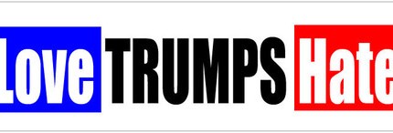 love trump hate bumper sticker