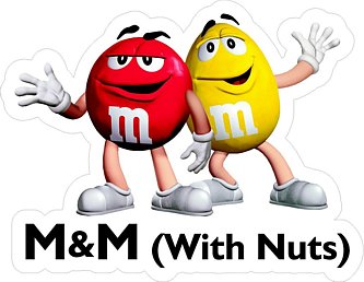 m&m yellow peanut sticker - Pro Sport Stickers