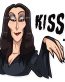 Morticia Addams Kiss Sticker