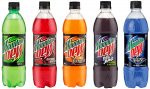 MOUNTAIN DEW FLAVORS BOTTLE SHAPED STICKERS