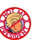 not my presdient round political sticker