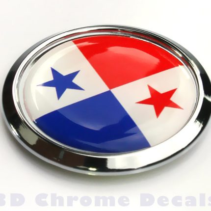 Panama Decal Flag Car Chrome Emblem Bumper Sticker 3D