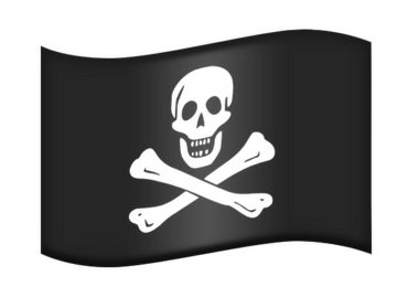 Piraten Fahne Pirate Flag Wall Decal by Wallmonkeys Peel and Stick Graphic  (36 in W x 22 in H) WM277764