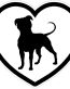 pitbull in heart sticker