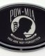 Pow Mia Logo Oval Chrome Oval 3D Domed Emblem