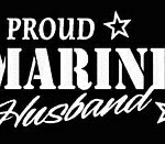 PROUD Military Stickers MARINE HUSBAND