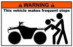 Quad Funny Warning Sticker 4