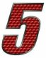 One Digit - ENGINE TURNED Race Number Kit