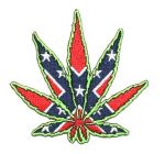 rebel weed leaf sticker