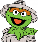 Sesame Street Muppet OSCAR SCRAM Funny Cartoon Sticker 3