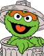 Sesame Street Muppet OSCAR SCRAM Funny Cartoon Sticker 3