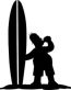 Simpson Sticker Homer Surf