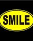 Smile Oval Decal Yellow