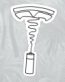 TESLA T STICKER black and white