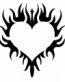 Tribal Heart Design Vinyl Tribal Decal