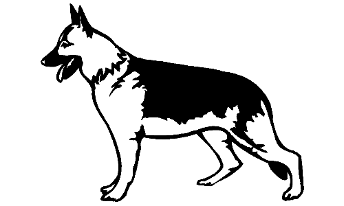 028 German Shepherd Decal