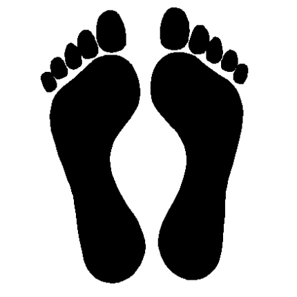 Human feet decal