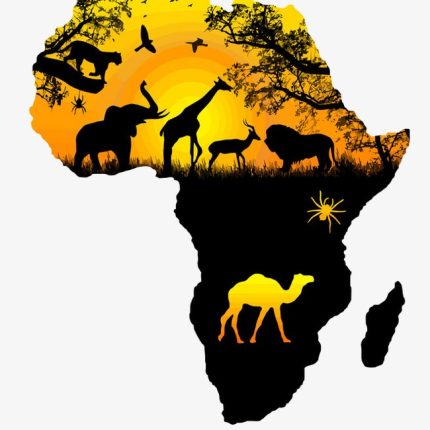 Africa sticker with animals sticker 55