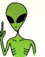 alien peace sticker 33
