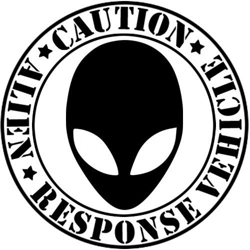 Alien Response Vehicle Circle Diecut Decal