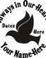 Always in Our Hearts Dove Bird Sticker