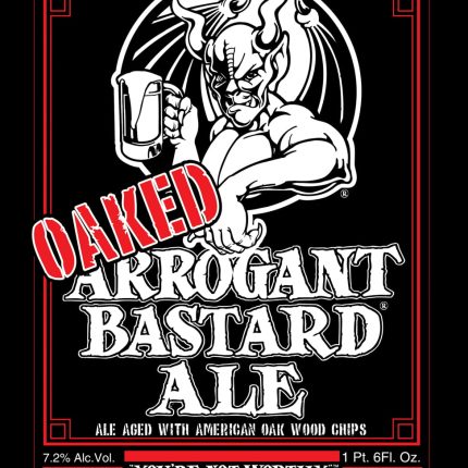 Arrogant Bastard Ale Oaked Label Sticker