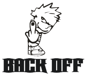 Back Off Car Decal 01