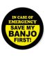 banjo emergency sticker