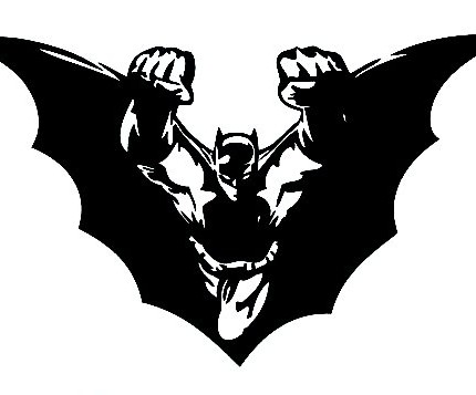 batman-flying-die cut decal-NEW