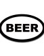 BEER Oval Sticker