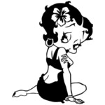 Betty-Boop-Hawaiian Vinyl-Funny-Sticker