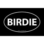 BIRDIE OVAL STICKER