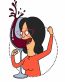 Bobs Burgers LINDA WINE Sticker