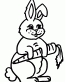 Bunny with Carrot Vinyl Diecut Decal