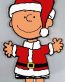 Charlie Brown Peanuts Gang Sticker SANTA