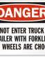 Chock Wheel Signs and Labels 17