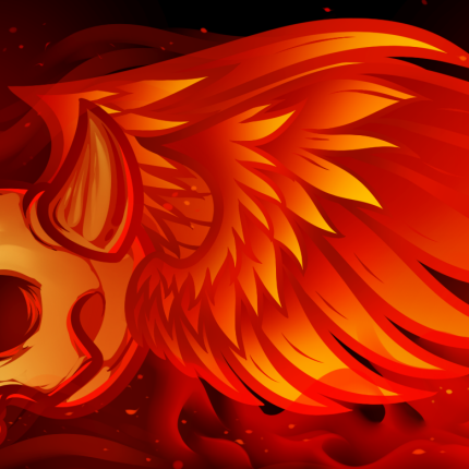 cool flaming skull sticker 66