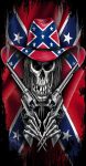 cowboy REBEL FLAG sticker