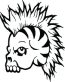 Crazy Skull Sticker